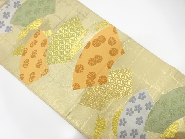 JAPANESE KIMONO / ANTIQUE FUKURO OBI / SILK / WOVEN PAULOWNIA